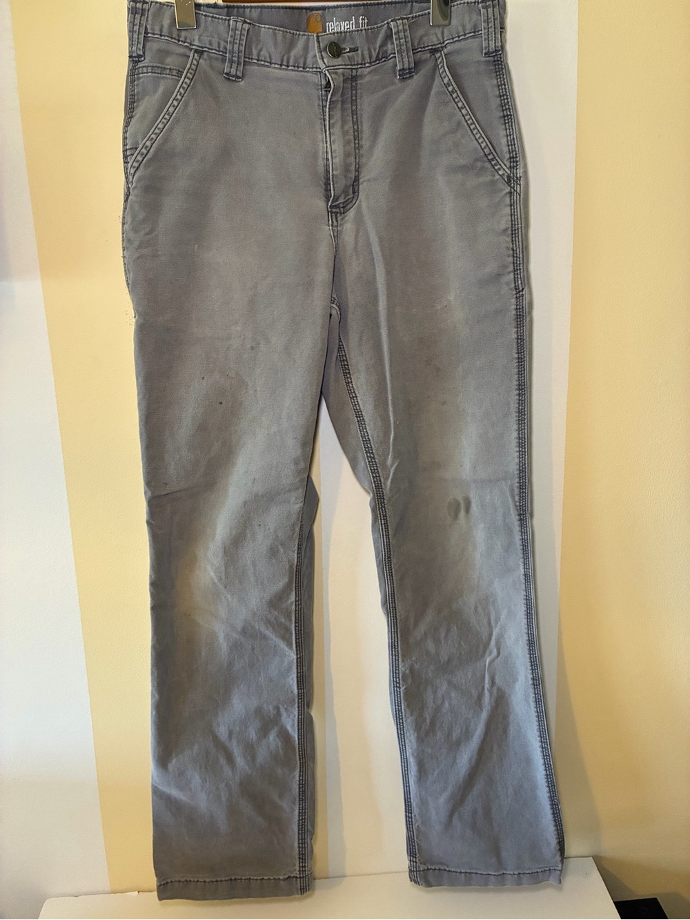 Carhartt Straight Men’s Jeans in Light Gray relaxed fit 32x32